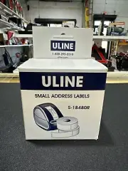Uline Mini Printer Labels - White Paper, 1 1⁄8 x 3 1⁄2" (1 ROLL)