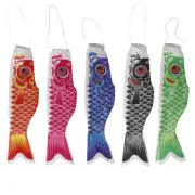 5pcs 70cm Japanese Koi Flag Carp Windsock Kite Streamer Door Garden Home Decor