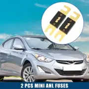 2pcs Mini ANL Fuse 130A Audio CD Fuse for Car Motorcycle Boat Gold Tone Balck