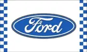 Ford White Checkered Racing 3x5 Ft Banner Flag Car Racing Show Garage Workshop