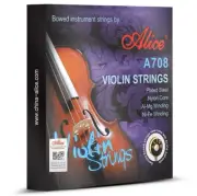 Violin Strings Alice E A D G String Set 4/4 Nylon Core For Up To Grade 5 AMEB
