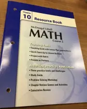 McDougal Littell Math Course 2, Chapter 10 Transparency Book homeschool