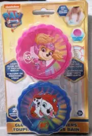 Paw Patrol glowing bath spinners 2 pack Skye & Marshall spiral bottom spinmeNEW