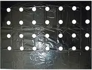 Weed Control Membrane, 3x33 Ft Plastic Mulch Film 5 Holes Black Gardening Film for Agricultural Vegetable Film Garden Weed Barrier Control Fabric