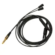 3.5mm Jack Cable W/ Mic For iPhone Android To For Sennheiser IE8 IE 80 Headphone