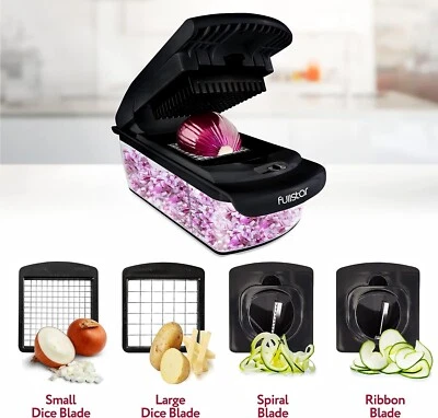 4-in-1 Fullstar Vegetable Chopper and Spiralizer with Container -Pro Food Slicer