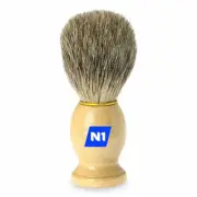 N1 Shaving Brush Perfect Shave Barber Hard Wooden Handle Badger Hair Soft Feel