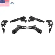 front bumper headlamp bracket mount support rail 6pc set for 2019- 2023 Q8 base