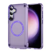 For Samsung Galaxy S25+ Plus Case, MagSafe Compatible Shielding Cover, Clear Purple