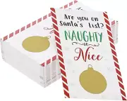 60 Pack Christmas Scratch off Cards for Adults Christmas Holiday Party, Naughty