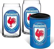Sydney Roosters NRL Rugby League Can Glasses and Can Cooler