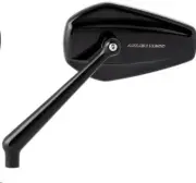 Arlen Ness 13-156 Mini Stocker Mirror Left Black Powdercoat