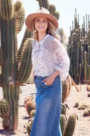 Mixing It Up Blouse--BOHO-753