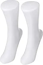 Alipis Model Feet for Sock Display Holder Fake Feet for Socks White Plastic Mannequin