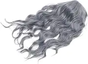 WOONEKY Long Curly Synthetic Wig with Bangs Wavy Hair Extension for Women Cosplay Costume Accessory for Parties and Events Adds Charm and Style