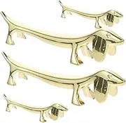 Zerodeko 4Pcs Dog Shaped Chopstick Holders Portable Chopstick Stands Elegant Tableware Organizing Racks Adorable Spoon and Fork Rests for Dining Table Decor
