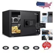 Home Security Safe with Touchpad Control, Fireproof & Flexible Interior Storage