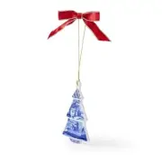 Blue Italian Christmas Tree Ornament - Multi-Purpose Use as Napkin Ring,