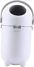 Generic 15L Diaper Trash Can with Switch Waste Container Modern Handle Lightweight Kitchen Trash Can for Home