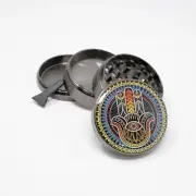 Hamsa Design Large Size Zinc Alloy 4-Layer Grinder Item # HA-001