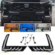 Pair For 2023-2025 Honda CR-V CRV LED DRL Fog Light Turn Signal With Sensor Hole (for: Honda)