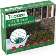 Tupkee Christmas Light Net – 150 LED Green Mesh Blanket Lights - 4 ft x 6 ft