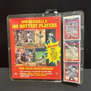 1990 Baseball's 100 Hottest Players/Book, 100 Baseball Cards factory sealed