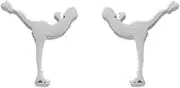 [Izpack] Cute Ice Skating Sport Tiny Stud Earrings Stainless Steel Figure Cartilage Small Studs Earring Minimalist Jewelry Gifts for Women Girls BBF