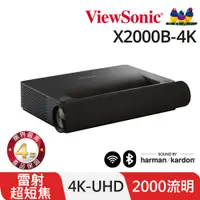 在飛比找蝦皮商城優惠-【ViewSonic 優派】4K HDR 超短焦智慧雷射電視