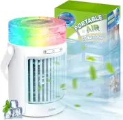 3 In 1 Portable Air Conditioner with Cooling, Dehumidifier & 3 Fan Speeds 7 LED