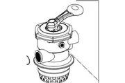 Zodiac Titan 50mm V650 Multiport Valve - MPV08- Clamp Down