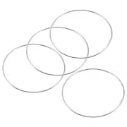 140mm(5.51") OD Metal O Ring Non-Welded Craft Hoops for DIY Silver Tone 4pcs