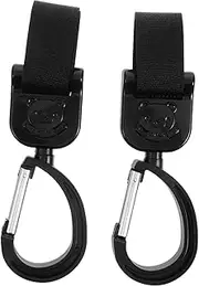 GREENADSCAPE 2 pcs Stroller Hooks Rotating Design Safe and Sturdy and Material Easy to Install for Hanging Bags Convenient for Shopping and Daily Use