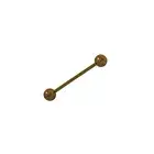 14 gauge Tongue Ring Titanium Barbell Solid Brown 15mm-5/8 Tongue Piercing