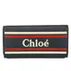 Chloe 立體 Logo 小牛皮翻蓋長夾