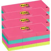 4 Packs Post-It Mini Sticky Notes 36x48mm Capetown Colours Assorted Pack 12 Pads