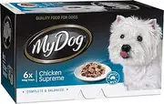 MY DOG 12023 Chicken Supreme Dog Wet Food, 6 x 100g, Adult, Small/Medium