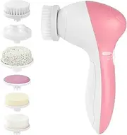 LOPHE 7-in-1 Facial Cleansing Brush, Multifunctional Electric Cleaning Brush, Facial Cleansing Instrument for Deep Cleansing, Face Massage (Pink)