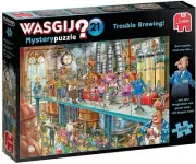 Jumbo, Wasgij Mystery 21, Trouble Brewing, Jigsaw Puzzle for Adults, 1000 piece