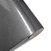 2D Glossy Carbon Fiber Black Silver Color Change Vinyl Film Car Wrapping Film Ca