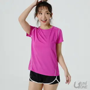 UNIONE【670005】MIT台灣製吸排條紋寬版T 吸濕排汗 女運動上衣 排汗衣 跳繩 登山 戶外 慢跑 有氧 健身