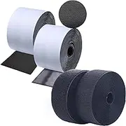 REGODI 4 Inch x 9 Feet Heavy Duty Hook and Loop Tape - Self Adhesive Rug Grip, Non-Slip Couch Cushion Pads, Anti-Slip Rug Tape, Strong Hold for Furniture, Carpets, and Home Use
