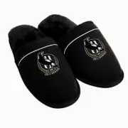 Collingwood Magpies AFL Logo Slippers Winter Warm Man Cave Fathers Work Gift