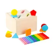 Children Color Sorting Cognition Toy Geometric Coin Box Hand Exercise Puzzle Toy
