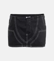 [Off-White] Off-White Low-rise denim miniskirt AU 12 black