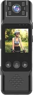 SUIOPPYUW Mini WiFi Camera with 180 ° Rotating Lens for High-Definition Image Wearable Portable Camera Fornight Forvision DVR ABS