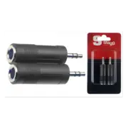 Stagg Female Stereo Jack/Male Stereo Mini Phone-Plug Adaptor 2 Pack