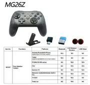 2PCS Bluetooth 2.4G Wireless Controller For Nintendo Switch Pro PC TV Box Smart Phone Tablet PS3 Tesla Shock Joystick Gamepad No Box 1PC MG26Z black