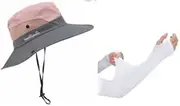 [Joyan] Women's Foldable Sun Hat, UV Protection, Summer Hat, Hiking Hat, Fishing Hat, Garden Hat, Outdoor Bush Hat with Adjustable Chin Strap, Wide Brim with Ice Sleeves for Gardening, Travel, Hiking