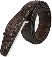 [RGWYGCG] Belt Men,Classic Alligator Belt Cowhide Crocodile Print Belt Buckle Western Cowboy Belt